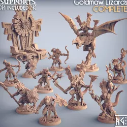 $30.00COMPLETE Goldmaw Lizards (presupported)