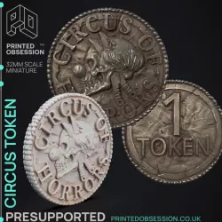 $4.00Circus Token - Handout - Circus of Horrors - PRESUPPORTED