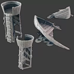 $4.00Crows Nest Watchtower and Sunken Boat [SUPPORT-FREE]
