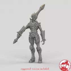 $4.00Dark Elf Spearman 1 inch base, 32 mm height Medium miniature