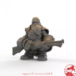 $4.00Dwarf Sharpshooter 1 inch base, 28/32 mm height Medium miniature
