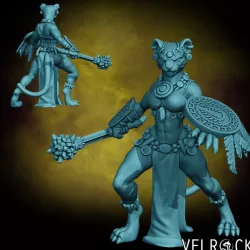 $4.00Female Leonin Healer with Mace and Shield (PRESUPPORTED)