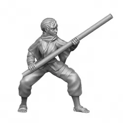 $4.00Female warrior monk with battle staff - supportless model