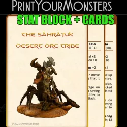 $4.90DESERT ORCS-STAT BLOCK + CARDS