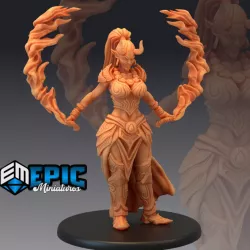 $4.90Efreeti Female Fire Swords / Fire Elemental Djinn / Ifrit Girl / Inferno Genie
