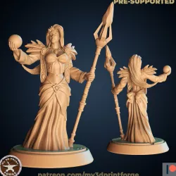 $4.90Female Human Mage Staff pose 32mm/75mm