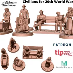 $4.99Civiils WW1 & WW2 - 28mm for wargame