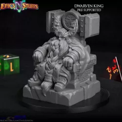 $4.99Dwarven King Miniature - pre-supported