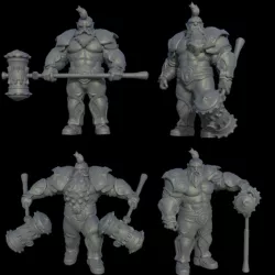 $4.99Dwarven warrior pack with hammer miniatures