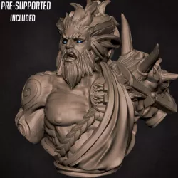 $5.00(Bust) Tempest, the Stormborn (Storm Genasi) (2 Versions)