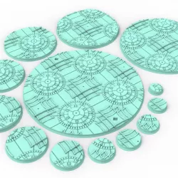 $5.00Dark city - 169 Round & Oval bases for wargame set 1