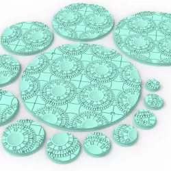 $5.00Dark city - 169 Round & Oval bases for wargame set 3