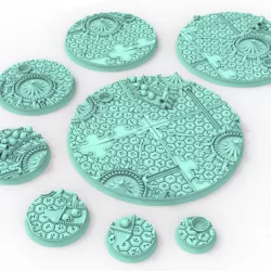 $5.00Dark city - 169 Round & Oval bases for wargame set 5