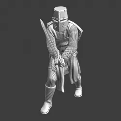 $5.00Deus Vult - Medieval order knight with two hand sword