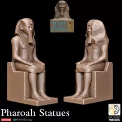 $5.00Egyptian Pharoah Statue 2 versions -Heart of the Sphinx