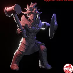 $5.00Fire Barbarian Flaming Berserker GenasiLarge Half-Giant (2 inch/50 mm base, 3 inch/75 mm height)
