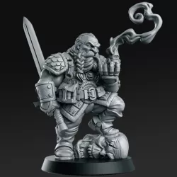 $5.00Garaldir - Dwarf Witcher - 32mm - DnD -