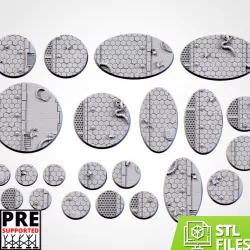 $5.50City Scifi Bases (Round)