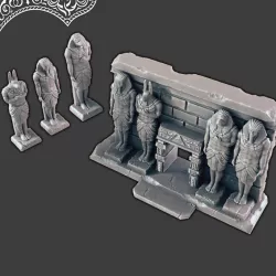 $6.50Egyptian Temple Facade / statues [Support-free]