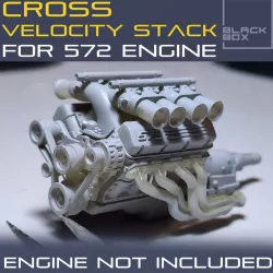 $6.70CROSS VELOCITY STACK SET FOR 572 ENGINE 1/24TH