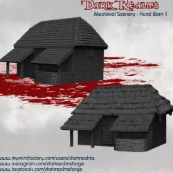 $6.95Dark Realms Medieval Scenery - Rural Barn 1