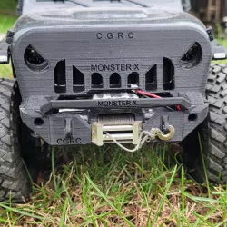 $7.50CGRC Monster X Front Winch Bumper and Grill guard for Axial SCX10-3 Jeep JL and JT