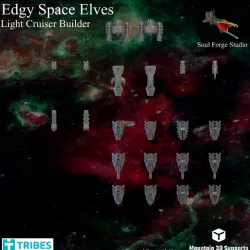 $7.50Edgy Space Elf Light Cruiser Builder