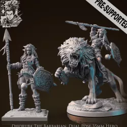 $7.99Dhoruba The Barbarian - Idle and Action Pose Lion Rider