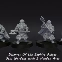 $8.00Dwarves of the Saphire Ridges Gemwardens with 2 handed Axes