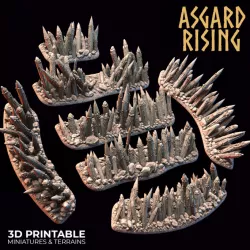 $8.00FORTIFIED VILLAGE - Spike Fence (Sharp Defense Poles) Set Presupported