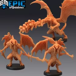 $8.90Draconic Demon Black Set / Acid Dragon Devil / Winged Skull Dragonborn
