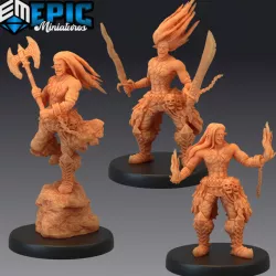 $8.90Fire Genasi Set / Flame Handler / Magic Male Warrior / Burning Land / Elemental Creature