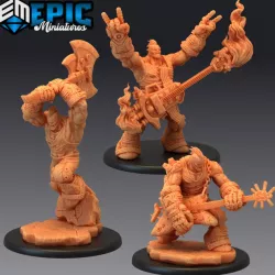 $9.90Earth Rocker Set / Fire Punk Guitarist / Burning Land / Stone Creature