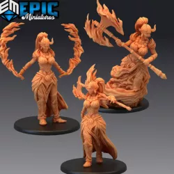$9.90Efreeti Female Set / Fire Elemental Djinn / Ifrit Girl / Inferno Genie