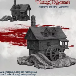 $9.95Dark Realms Medieval Scenery - Watermill