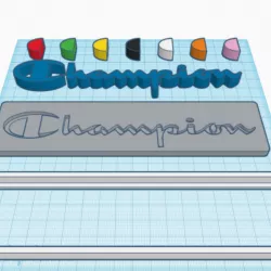 Champion custom logo sign plate