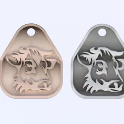 Cow keychain