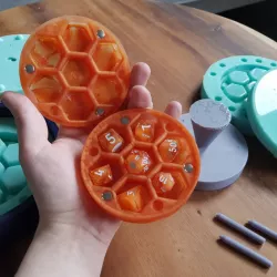Dice vault/box + silicone mold jigs/tools for resin casting