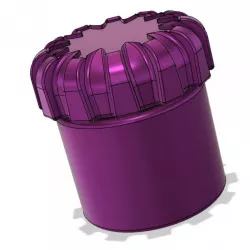 Fancy Knurled Lid Round Container