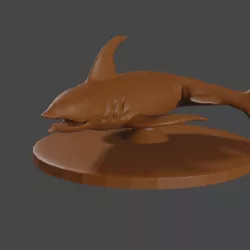 Final Fantasy inspired, Shark, Tabletop DnD miniature,