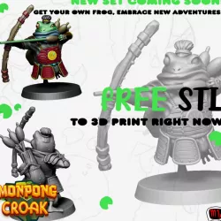 FREE Asian warrior frog! Archer frog from Monpong Croak | PRE-SUPPORTED