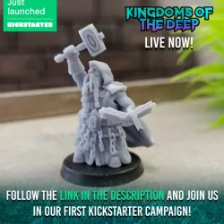 Free STL: Dwarf Rune Master | Kingdoms of the Deep