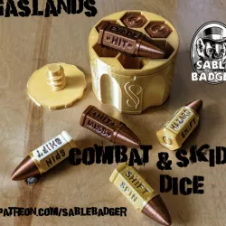 Gaslands - Bullet Skid and Combat dice