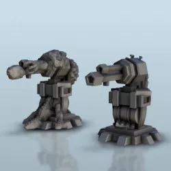 $1.75Infantry turret (+ destroyed version) - Science fiction SF sCIFI