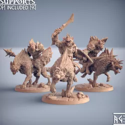 $10.00Hyenafiend Riders - 3 Modular Units - Bonegnasher Gnolls