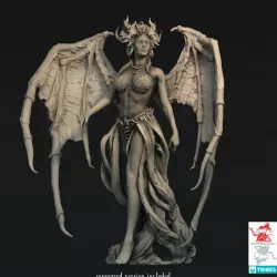 $10.00Lilith the Queen of Night, The First Succubus (3 inch/75 mm base, 4+ inch/100+ mm height miniature)