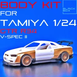 $12.90GTR R34 VspecII BODYKIT For Tamiya 1/24