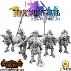 $18.00Kingdom of Talarius - Kingsguard Heavy Cavalry (5 knights with separate mounts) - 32mm Presupported