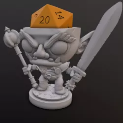 $2.99Half Orc Paladin Dice Head
