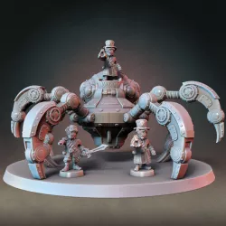$20.00Giant Steampunk Mech Spider + Gnome Artificers Complete Set (Presupported)
